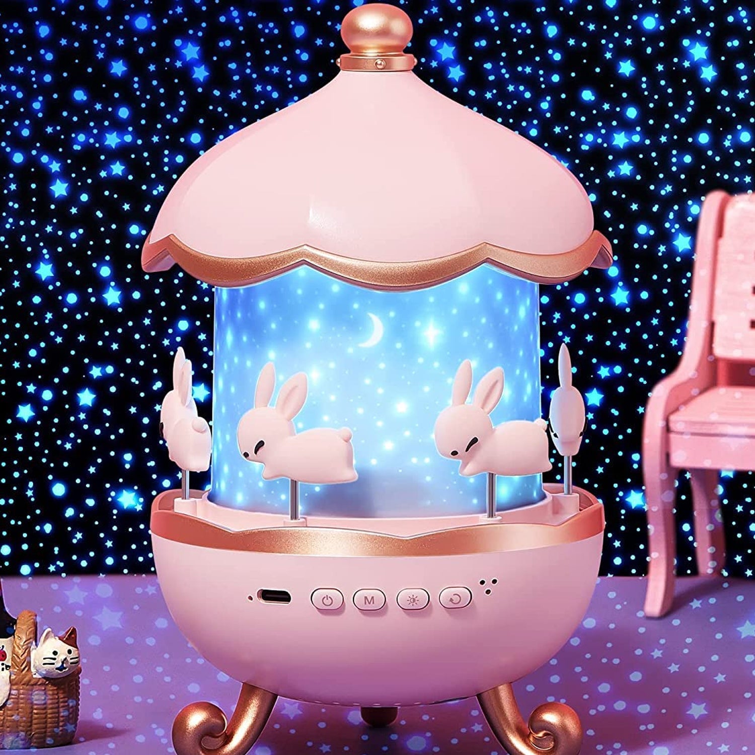 Bunny’s Carousel Rotating LED Night Light Bunny’s Carousel Rotating LED Night Light